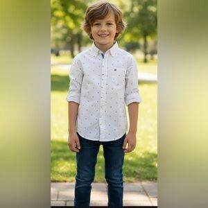 Tommy Hilfiger White Casual Button Down Shirt